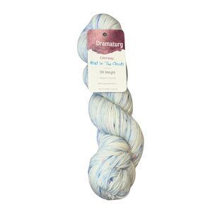Leading Men Fiber Arts DK Wt Head in the Clouds Blue White Merino Yarn 250 yds